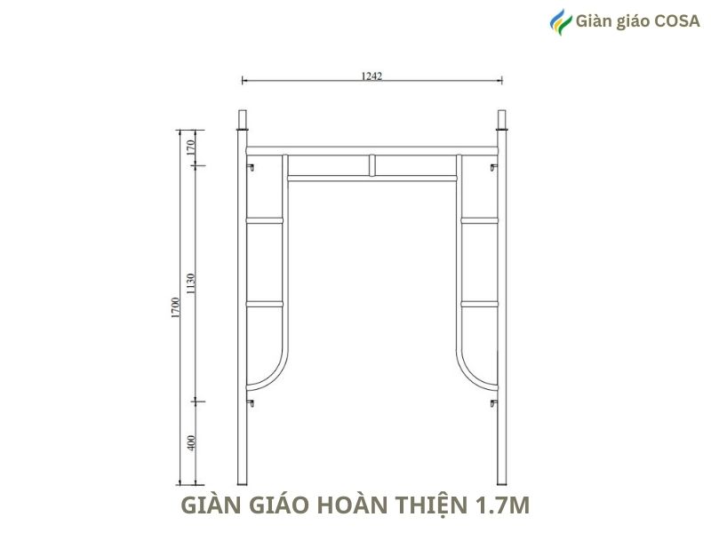 Kích thước giàn giáo 1,7m